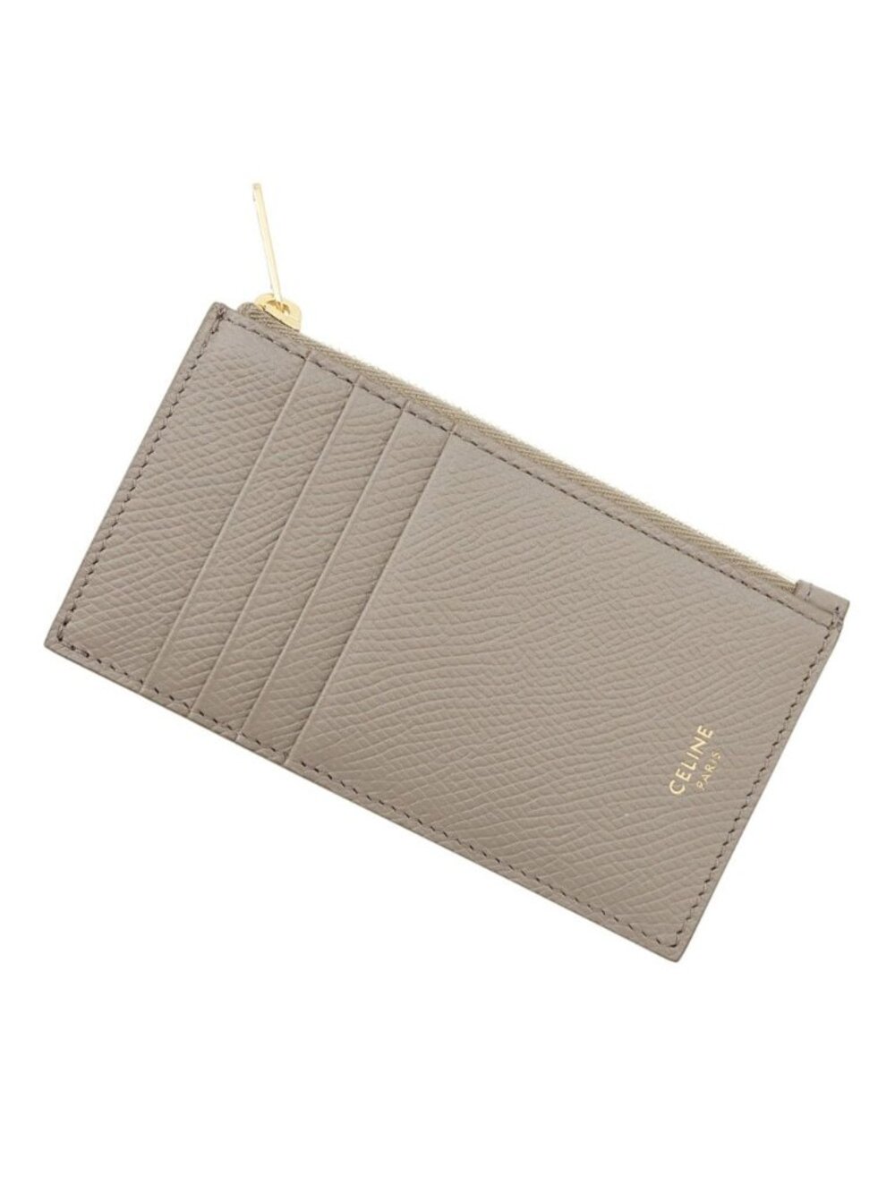 Celine Coin Purse Fragment Case Grained Calfskin Logo Card